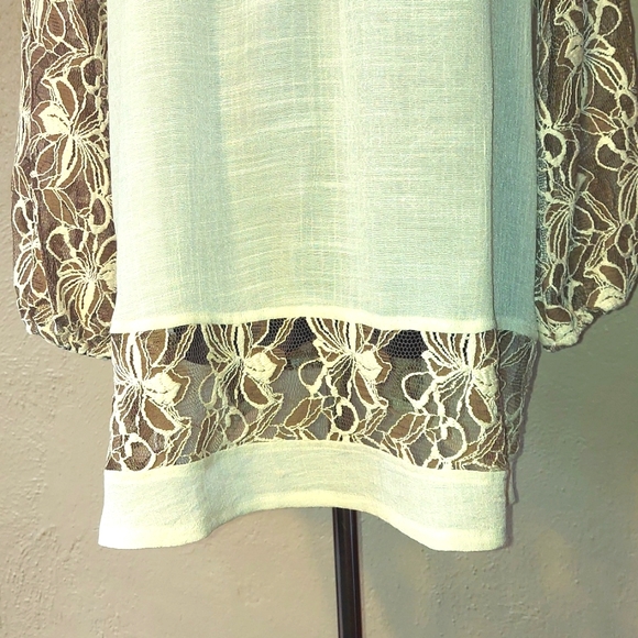a'reve by Anthropologie Delicate Lace and Linen Tunic - Picture 3 of 9